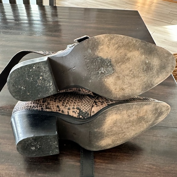 AllSaints Lior Bootie in Taupe Snake Size 5 - Picture 6 of 6